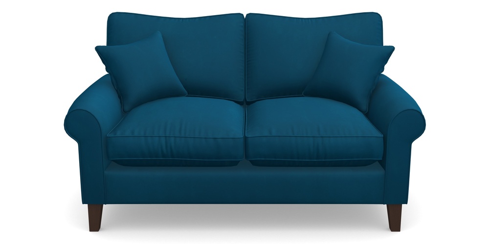 Product photograph of Waverley Scroll Arm 2 Seater Sofa In House Clever Velvet - Ocean from Sofas and Stuff Limited