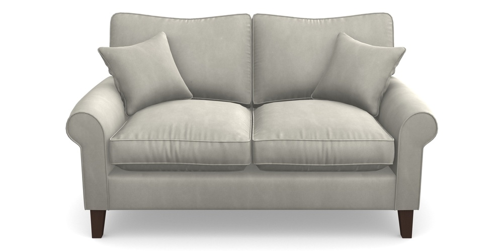 Product photograph of Waverley Scroll Arm 2 Seater Sofa In House Clever Velvet - Stone from Sofas and Stuff Limited