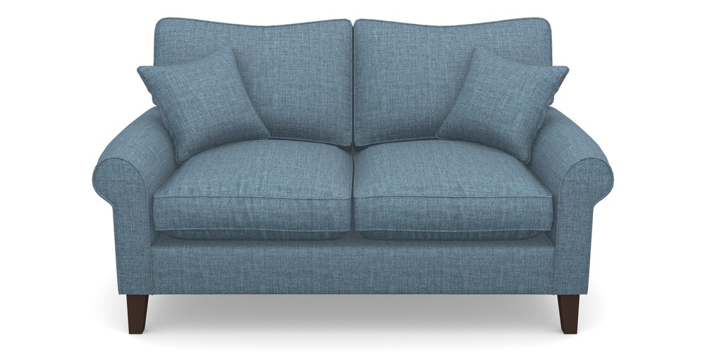 Product photograph of Waverley Scroll Arm 2 Seater Sofa In House Plain - Cobalt from Sofas and Stuff Limited