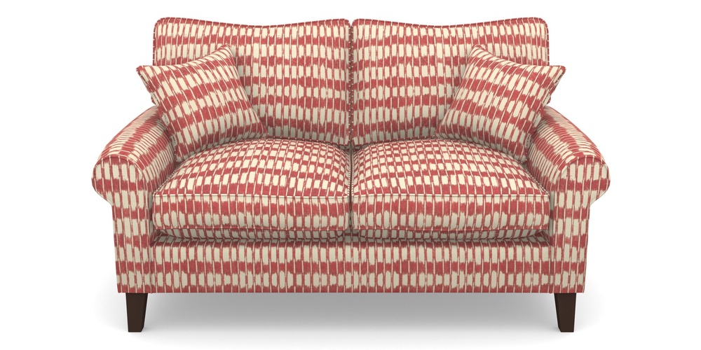 Product photograph of Waverley Scroll Arm 2 Seater Sofa In V A Brompton Collection - Ikat - Chilli from Sofas and Stuff Limited