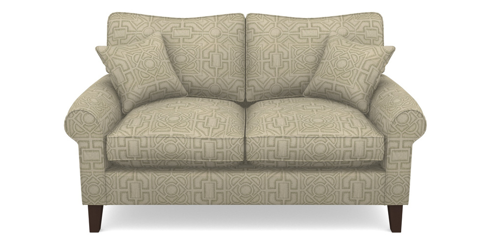 Product photograph of Waverley Scroll Arm 2 Seater Sofa In Rhs Collection - Large Knot Garden Linen - Pistachio from Sofas and Stuff Limited