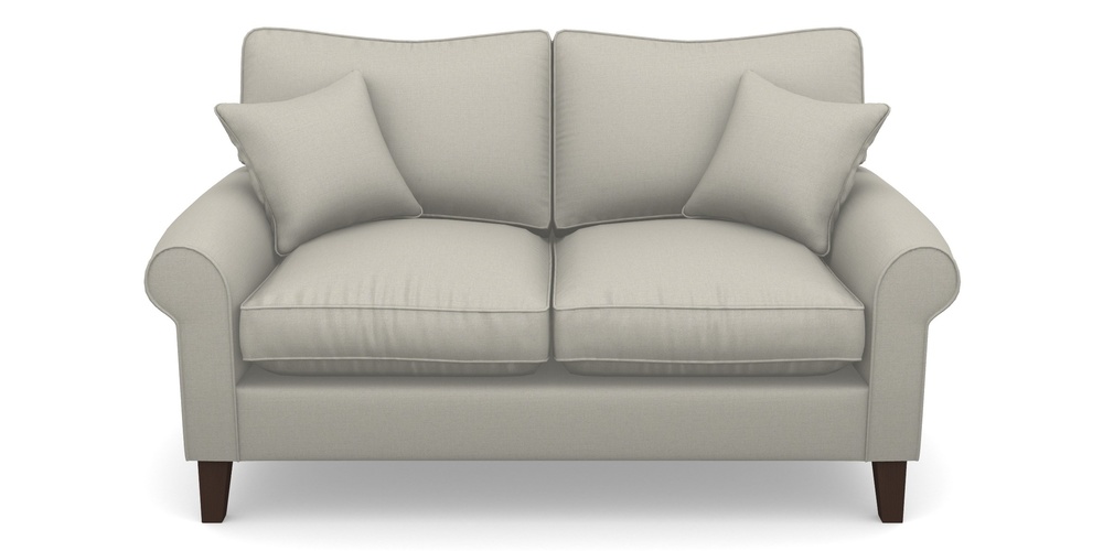 Product photograph of Waverley Scroll Arm 2 Seater Sofa In Plain Linen Cotton - Baby Elephant from Sofas and Stuff Limited