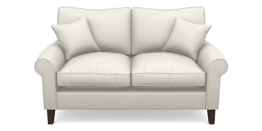 Product photograph of Waverley Scroll Arm 2 Seater Sofa In Plain Linen Cotton - Meringue from Sofas and Stuff Limited