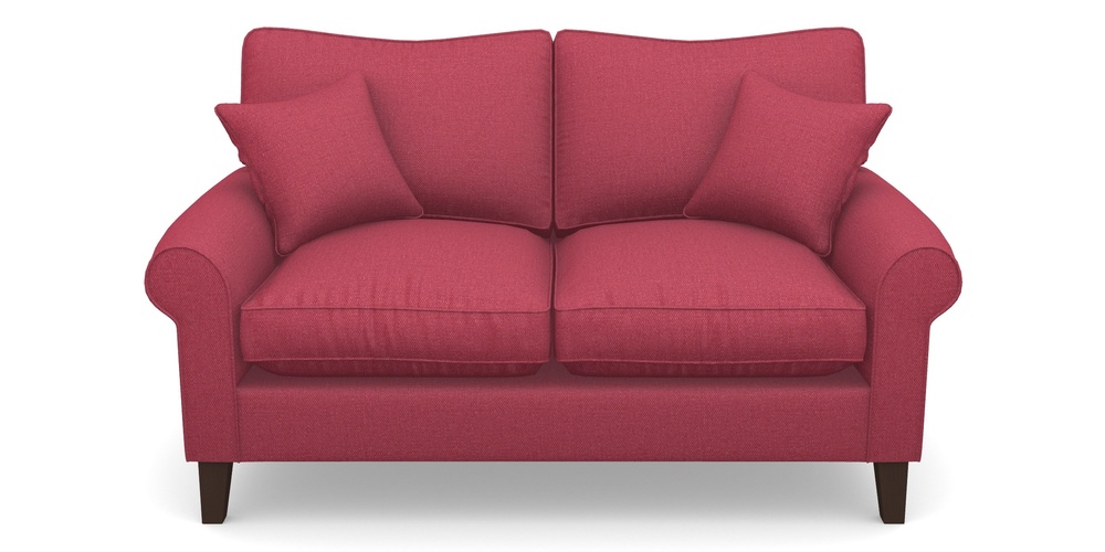 Product photograph of Waverley Scroll Arm 2 Seater Sofa In Plain Linen Cotton - Raspberry Jam from Sofas and Stuff Limited