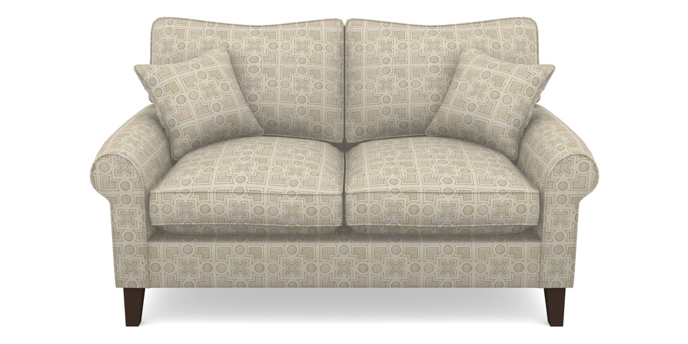 Product photograph of Waverley Scroll Arm 2 Seater Sofa In Rhs Collection - Small Knot Garden Cotton Weave - Gold from Sofas and Stuff Limited