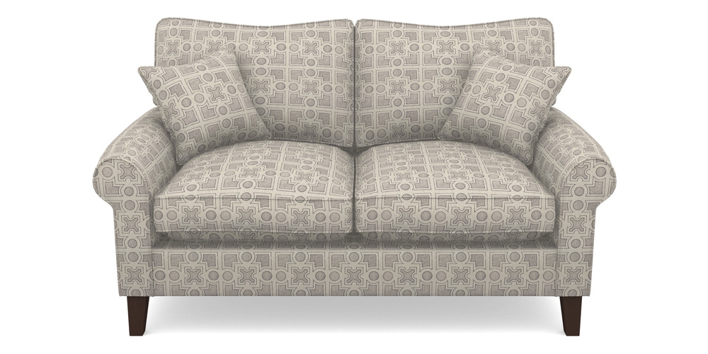 Product photograph of Waverley Scroll Arm 2 Seater Sofa In Rhs Collection - Small Knot Garden Cotton Weave - Grey from Sofas and Stuff Limited