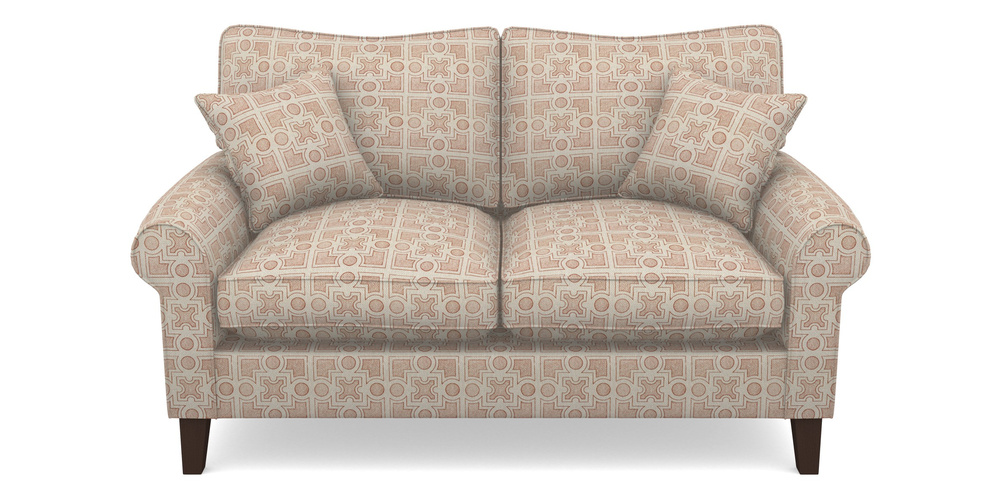 Product photograph of Waverley Scroll Arm 2 Seater Sofa In Rhs Collection - Small Knot Garden Cotton Weave - Terracotta from Sofas and Stuff Limited