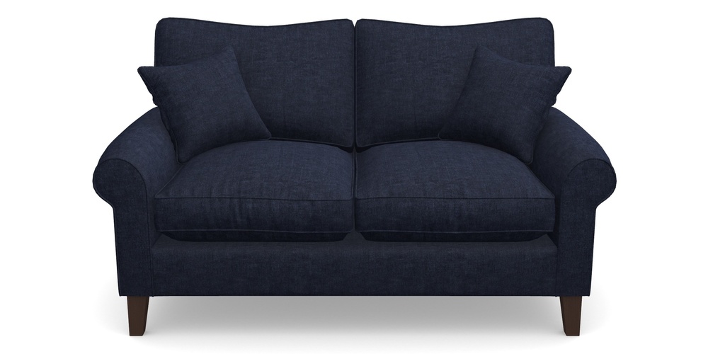 Product photograph of Waverley Scroll Arm 2 Seater Sofa In Super Soft Velvet - Navy from Sofas and Stuff Limited