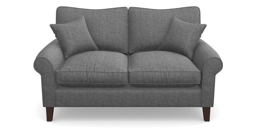 Product photograph of Waverley Scroll Arm 2 Seater Sofa In Super Soft Velvet - Steel from Sofas and Stuff Limited