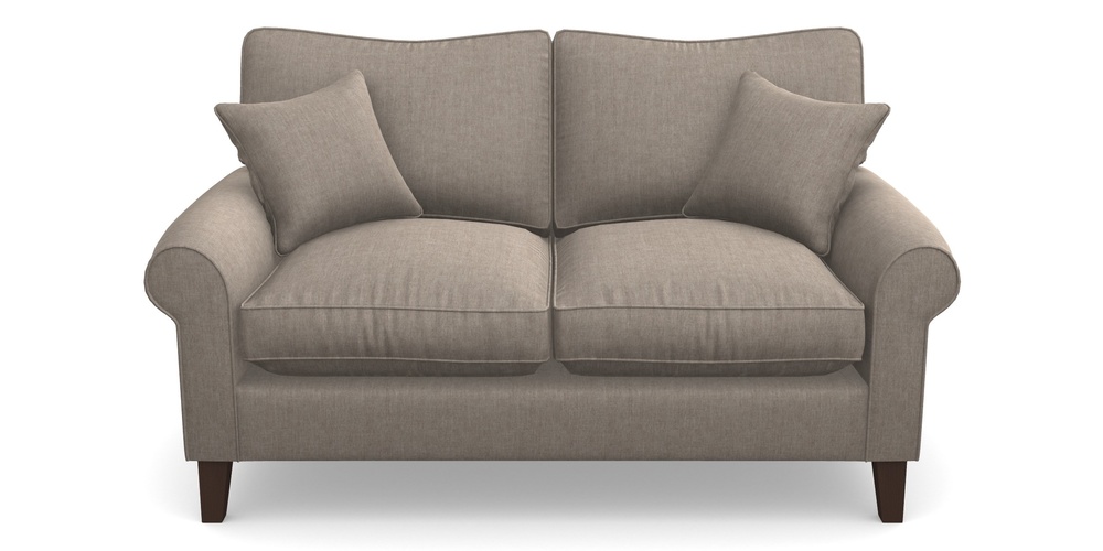 Product photograph of Waverley Scroll Arm 2 Seater Sofa In Super Soft Velvet - Wicker from Sofas and Stuff Limited