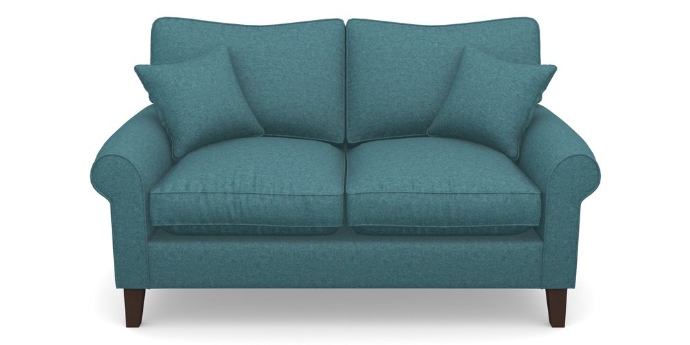 Product photograph of Waverley Scroll Arm 2 Seater Sofa In Soft Wool - Cerulean from Sofas and Stuff Limited