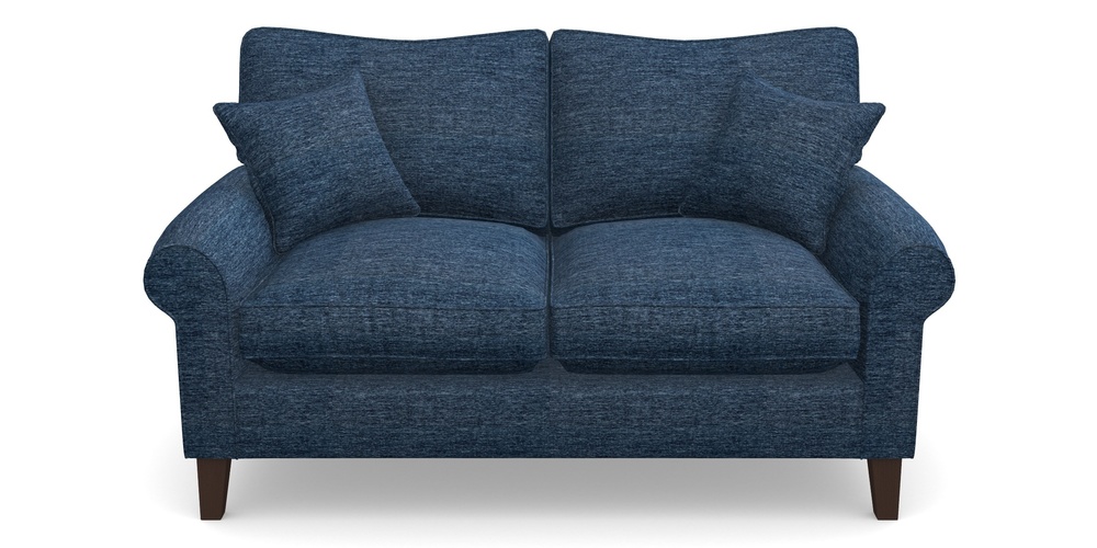 Product photograph of Waverley Scroll Arm 2 Seater Sofa In Textured Velvet - Denim from Sofas and Stuff Limited