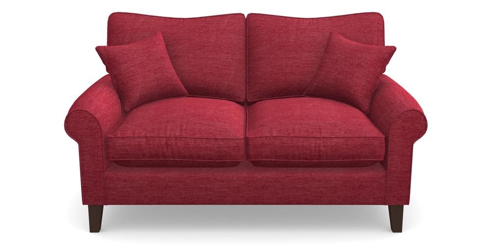 Product photograph of Waverley Scroll Arm 2 Seater Sofa In Textured Velvet - Firebrick from Sofas and Stuff Limited