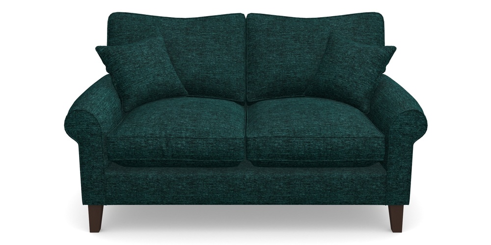 Product photograph of Waverley Scroll Arm 2 Seater Sofa In Textured Velvet - Viridian from Sofas and Stuff Limited