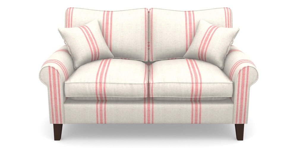 Product photograph of Waverley Scroll Arm 2 Seater Sofa In Walloon Linen - Red from Sofas and Stuff Limited