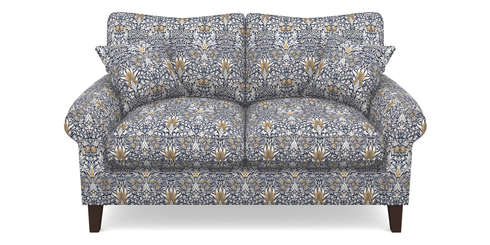 Product photograph of Waverley Scroll Arm 2 Seater Sofa In William Morris Collection - Snakeshead - Indigo Hemp from Sofas and Stuff Limited