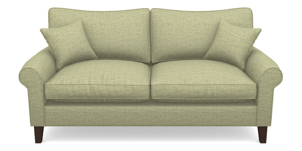Product photograph of Waverley Scroll Arm 3 Seater Sofa In Basket Weave - Sage from Sofas and Stuff Limited