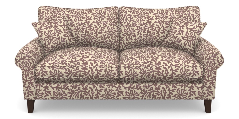 Product photograph of Waverley Scroll Arm 3 Seater Sofa In V A Brompton Collection - Floral Scroll - Cacao from Sofas and Stuff Limited