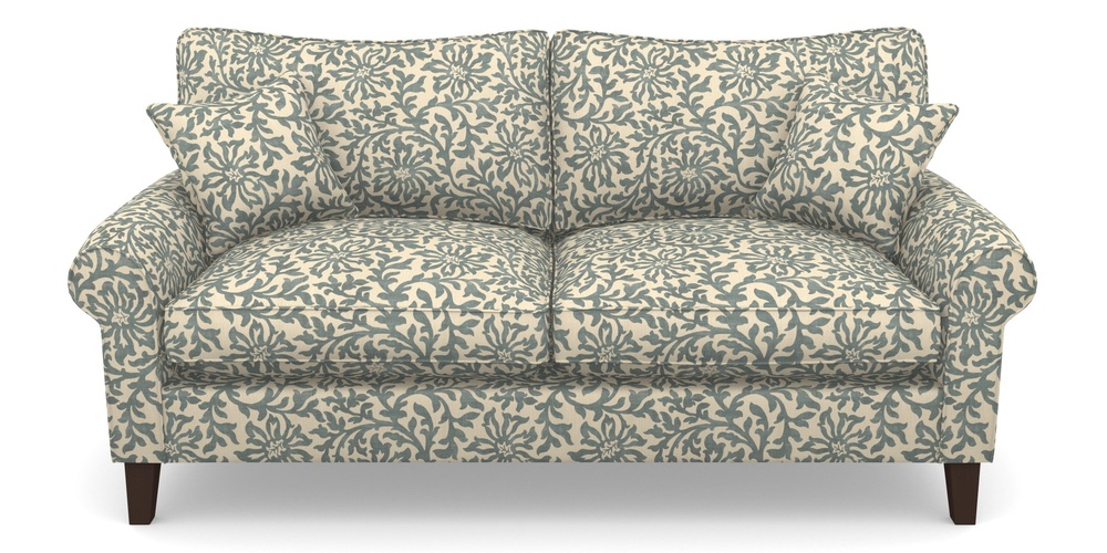 Product photograph of Waverley Scroll Arm 3 Seater Sofa In V A Brompton Collection - Floral Scroll - Pebble from Sofas and Stuff Limited