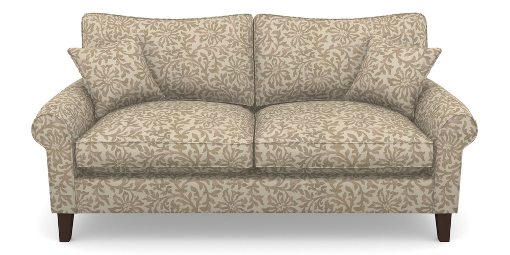 Product photograph of Waverley Scroll Arm 3 Seater Sofa In V A Brompton Collection - Floral Scroll - Assam Tea from Sofas and Stuff Limited