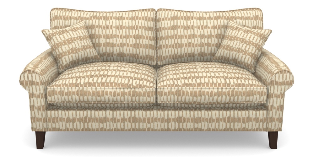 Product photograph of Waverley Scroll Arm 3 Seater Sofa In V A Brompton Collection - Ikat - Assam Tea from Sofas and Stuff Limited