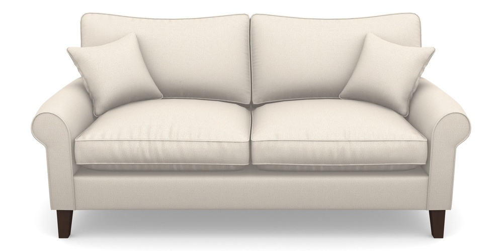 Product photograph of Waverley Scroll Arm 3 Seater Sofa In Two Tone Plain - Calico from Sofas and Stuff Limited