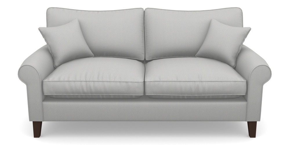 Product photograph of Waverley Scroll Arm 3 Seater Sofa In Two Tone Plain - Grey from Sofas and Stuff Limited