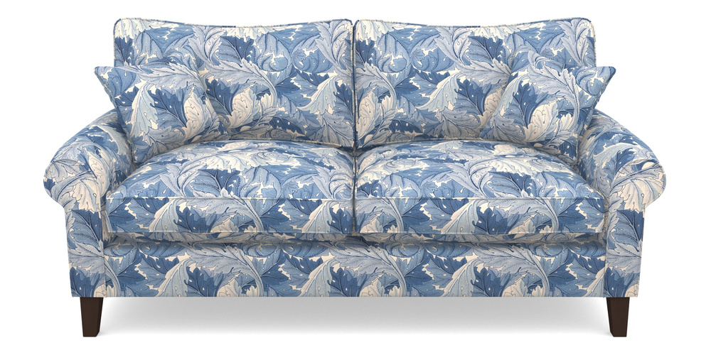 Product photograph of Waverley Scroll Arm 3 Seater Sofa In William Morris Collection - Acanthus - Woad from Sofas and Stuff Limited