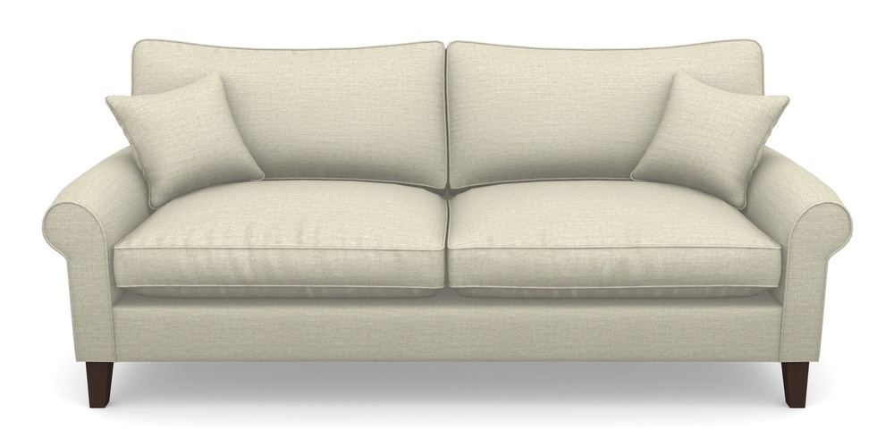 Product photograph of Waverley Scroll Arm 4 Seater Sofa In Antwerp Linen - Natural from Sofas and Stuff Limited