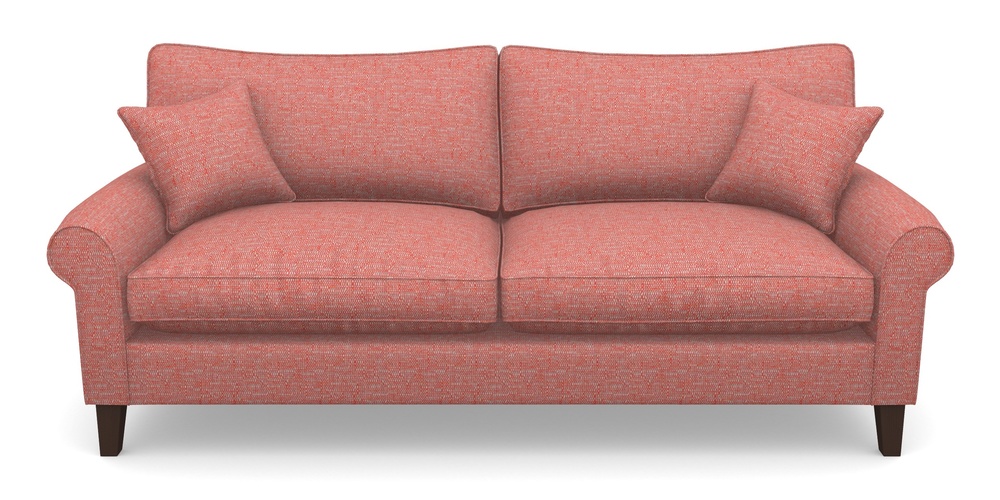 Product photograph of Waverley Scroll Arm 4 Seater Sofa In Aqua Clean Hove - Chilli from Sofas and Stuff Limited