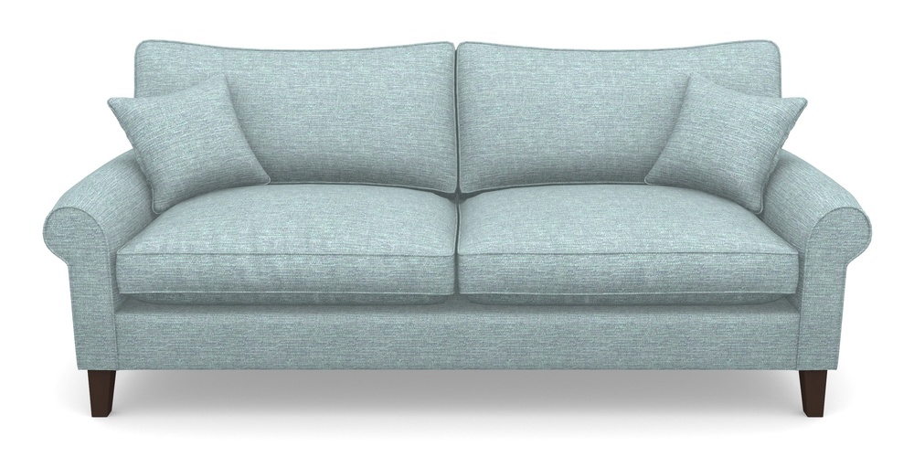 Product photograph of Waverley Scroll Arm 4 Seater Sofa In Aqua Clean Hove - Duck Egg from Sofas and Stuff Limited
