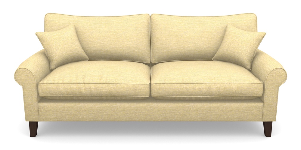 Product photograph of Waverley Scroll Arm 4 Seater Sofa In Aqua Clean Hove - Lemon from Sofas and Stuff Limited