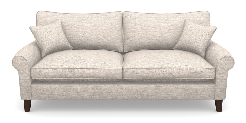 Product photograph of Waverley Scroll Arm 4 Seater Sofa In Aqua Clean Hove - Oatmeal from Sofas and Stuff Limited