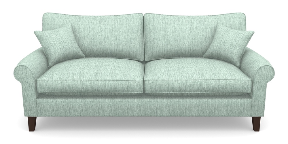 Product photograph of Waverley Scroll Arm 4 Seater Sofa In Aqua Clean Tenby - Duck Egg from Sofas and Stuff Limited