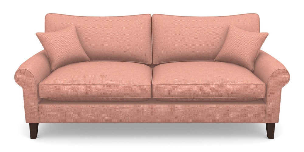 Product photograph of Waverley Scroll Arm 4 Seater Sofa In Basket Weave - Peony from Sofas and Stuff Limited