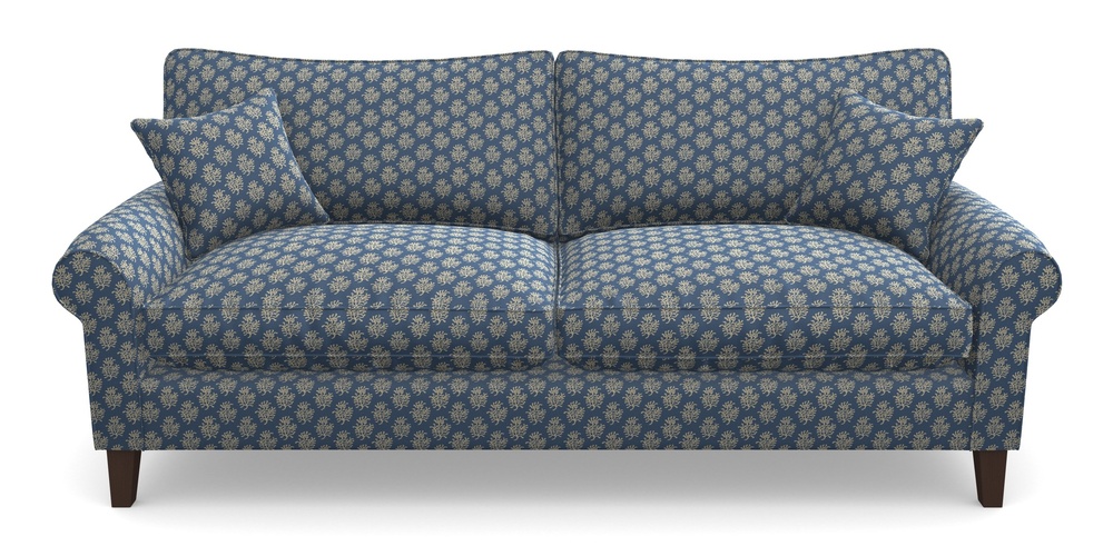 Product photograph of Waverley Scroll Arm 4 Seater Sofa In Cloth 21 - Coral 1 - Bilberry from Sofas and Stuff Limited