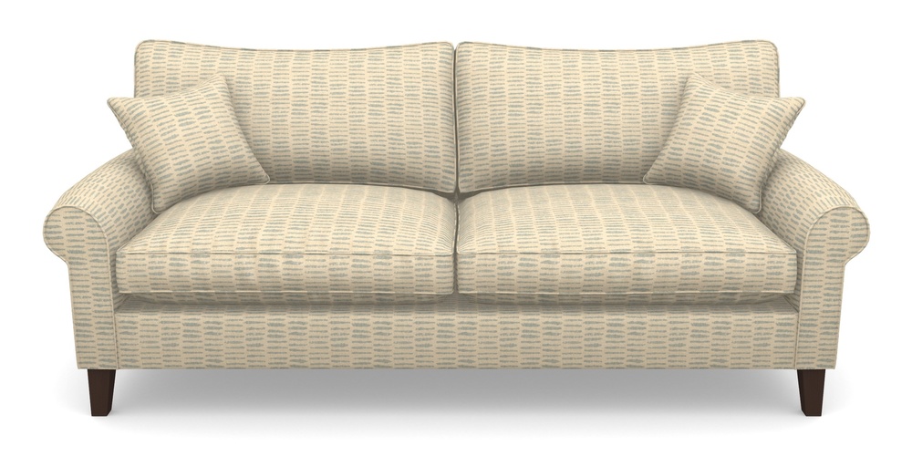 Product photograph of Waverley Scroll Arm 4 Seater Sofa In Cloth 18 - Daub - Monsoon from Sofas and Stuff Limited