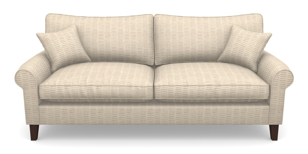 Product photograph of Waverley Scroll Arm 4 Seater Sofa In Cloth 18 - Daub - Rose from Sofas and Stuff Limited