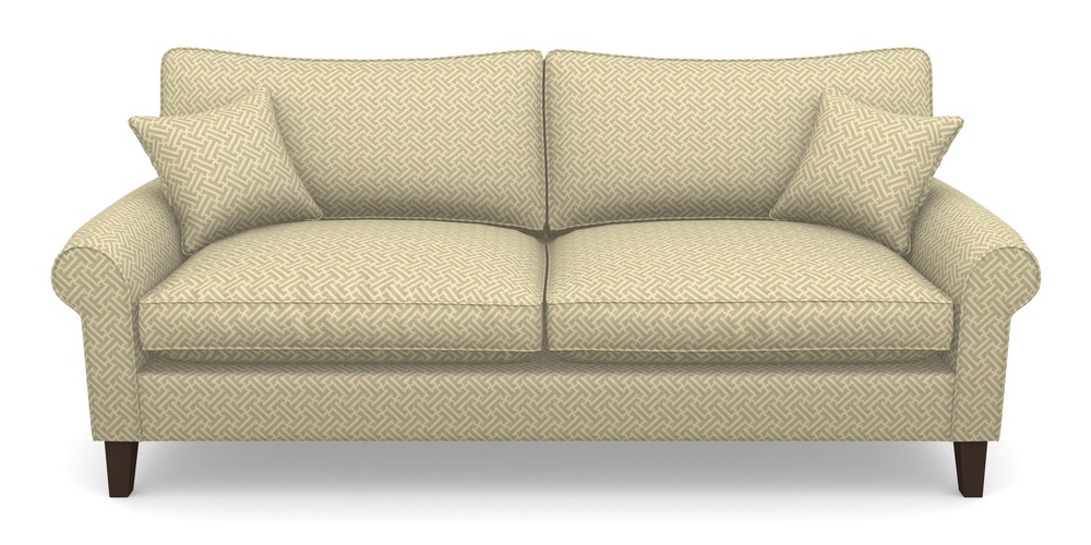 Product photograph of Waverley Scroll Arm 4 Seater Sofa In Cloth 18 - Key - Fennel from Sofas and Stuff Limited