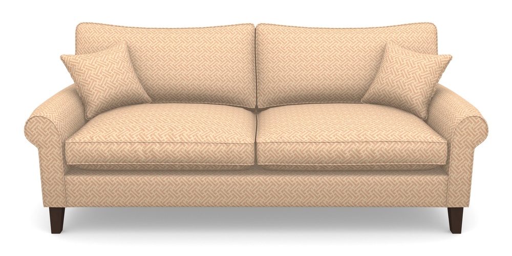 Product photograph of Waverley Scroll Arm 4 Seater Sofa In Cloth 18 - Key - Flamingo from Sofas and Stuff Limited