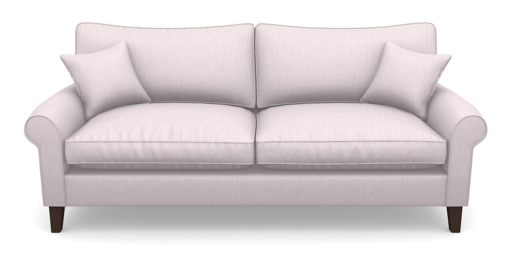 Product photograph of Waverley Scroll Arm 4 Seater Sofa In Clever Cotton Mix - Blush from Sofas and Stuff Limited