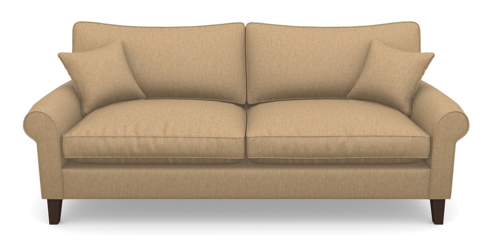Product photograph of Waverley Scroll Arm 4 Seater Sofa In Clever Cotton Mix - Bamboo from Sofas and Stuff Limited