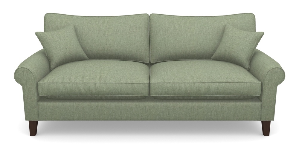 Product photograph of Waverley Scroll Arm 4 Seater Sofa In Clever Cotton Mix - Forest from Sofas and Stuff Limited