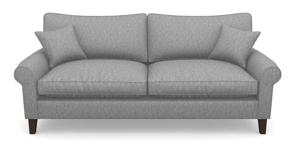 Product photograph of Waverley Scroll Arm 4 Seater Sofa In Clever Cotton Mix - Iron from Sofas and Stuff Limited