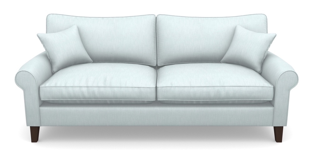 Product photograph of Waverley Scroll Arm 4 Seater Sofa In Clever Cotton Mix - Mineral from Sofas and Stuff Limited