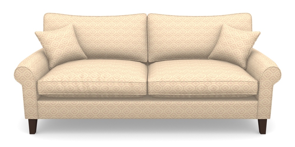 Product photograph of Waverley Scroll Arm 4 Seater Sofa In Cloth 18 - Tile - Rose from Sofas and Stuff Limited