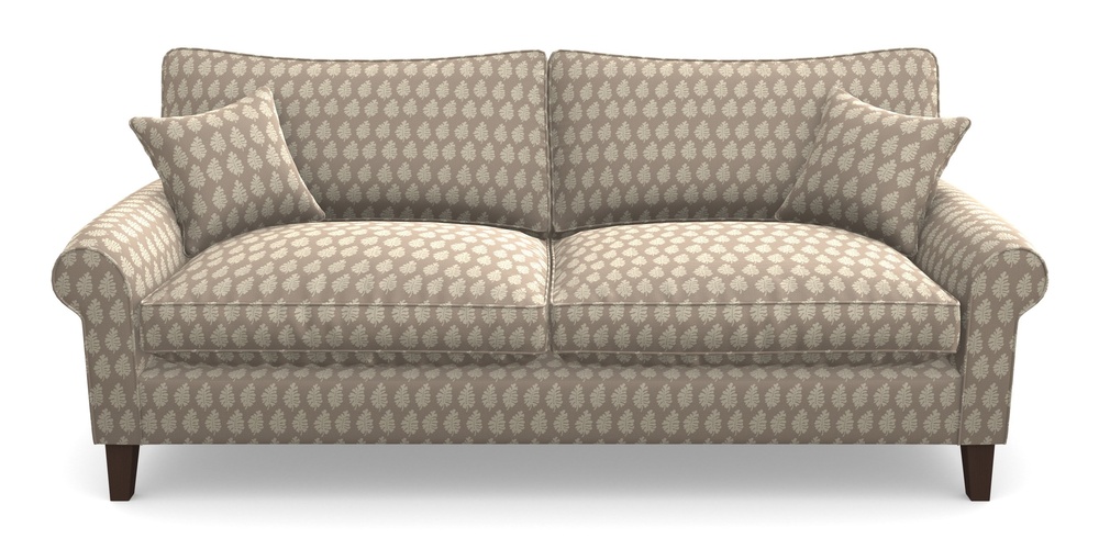 Product photograph of Waverley Scroll Arm 4 Seater Sofa In Cloth 21 - Oak Leaf - Beech from Sofas and Stuff Limited