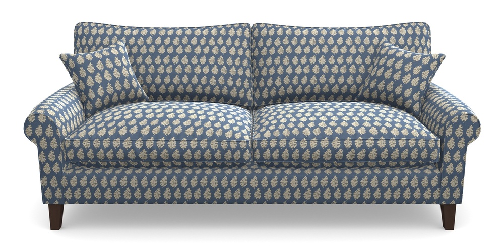 Product photograph of Waverley Scroll Arm 4 Seater Sofa In Cloth 21 - Oak Leaf - Bilberry from Sofas and Stuff Limited