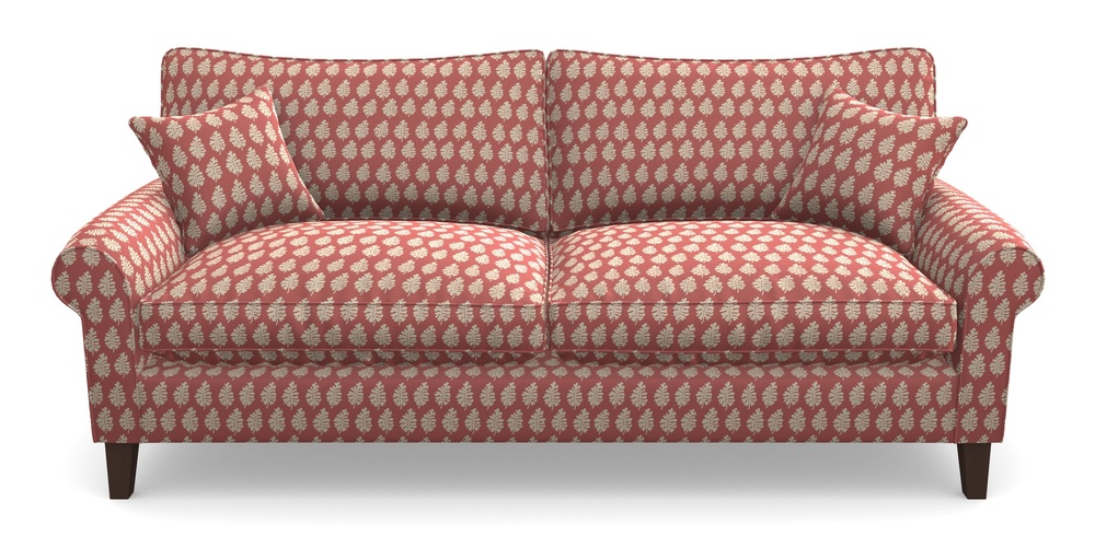 Product photograph of Waverley Scroll Arm 4 Seater Sofa In Cloth 21 - Oak Leaf - Ginger Snap from Sofas and Stuff Limited