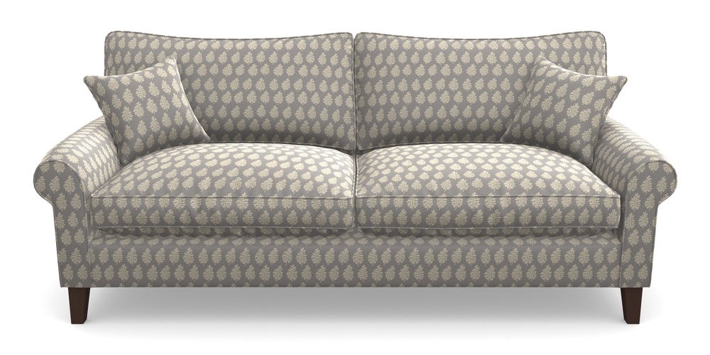 Product photograph of Waverley Scroll Arm 4 Seater Sofa In Cloth 21 - Oak Leaf - Magnesium from Sofas and Stuff Limited